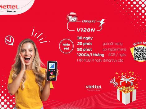 Đăng ký 4G Viettel 120k 1 tháng 2024